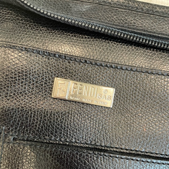 VINTAGE FENDI Attaché Notebook Portfolio Briefcase Case Bag Clutch - Picture 10 of 12